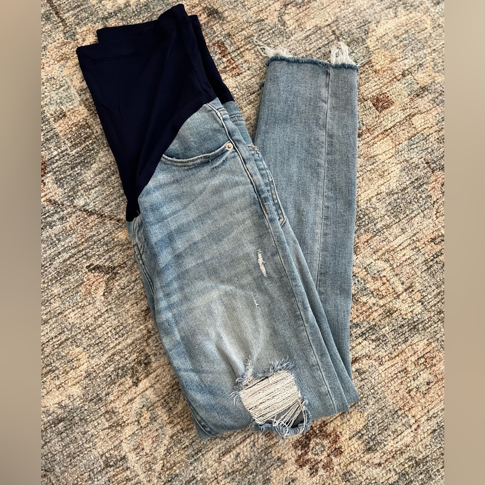 Womens Pink Blush maternity jeans